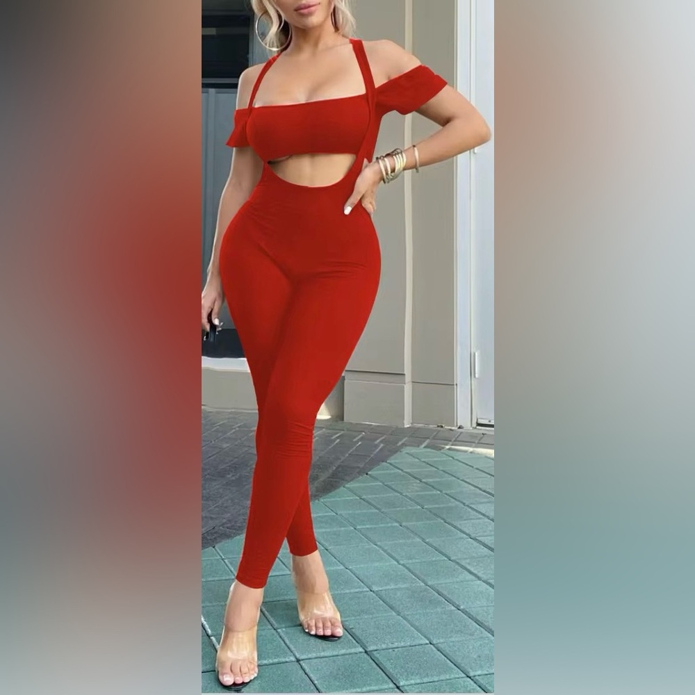 Elegant Red Jumpsuit